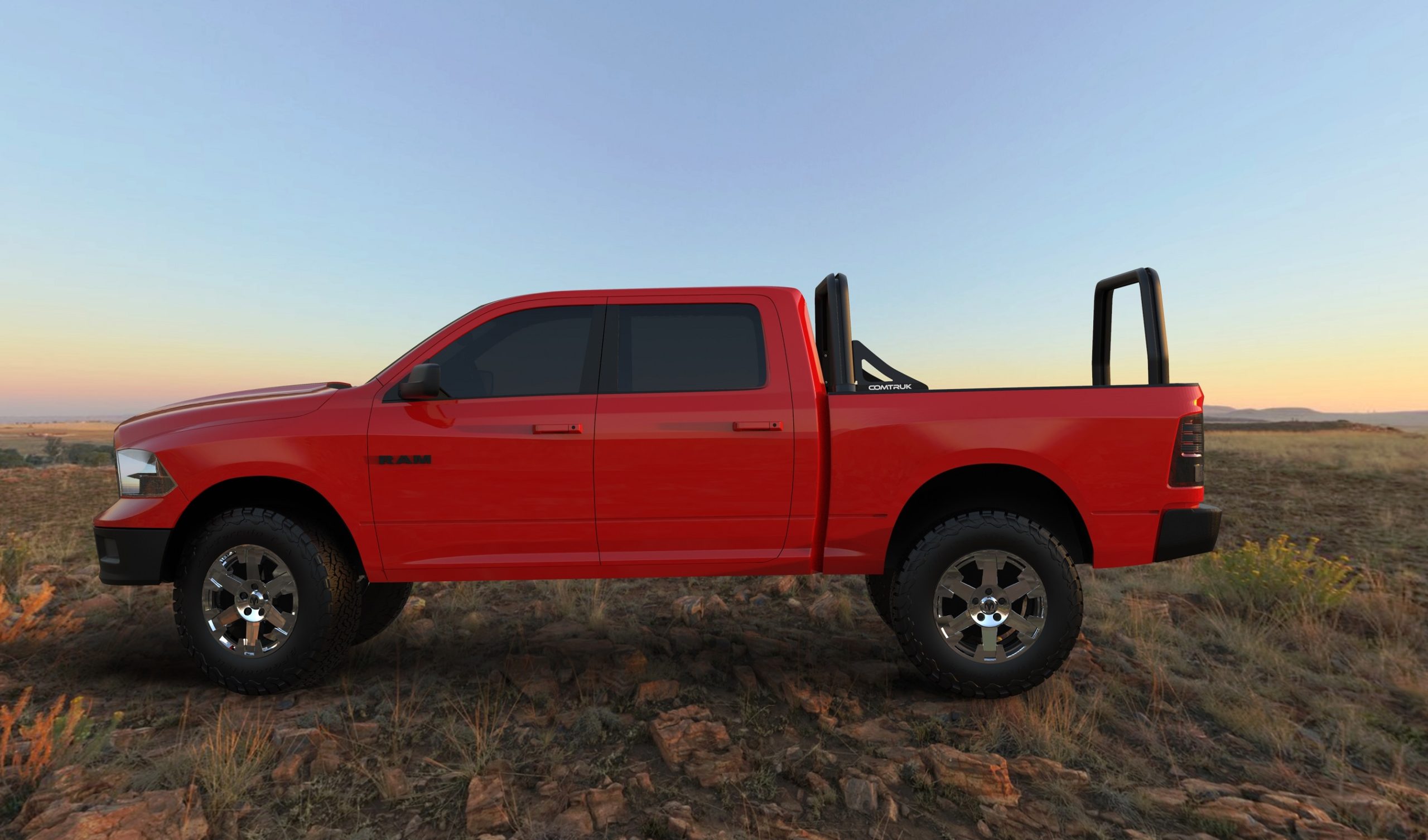 XT150 rack bars installed on a RAM 1500