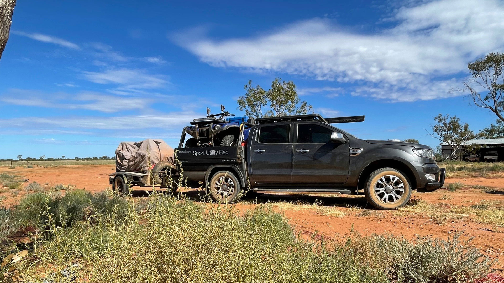 SUB alloy tray hauling an ATV