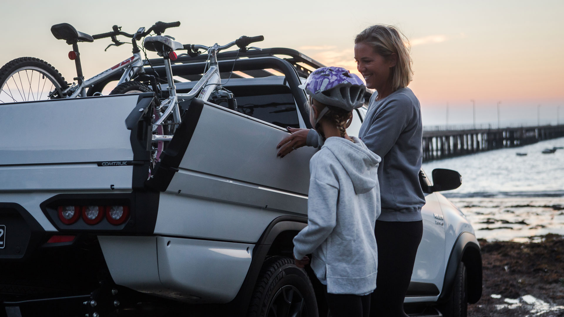 Sport Utility Bed alloy tray hauling bikes