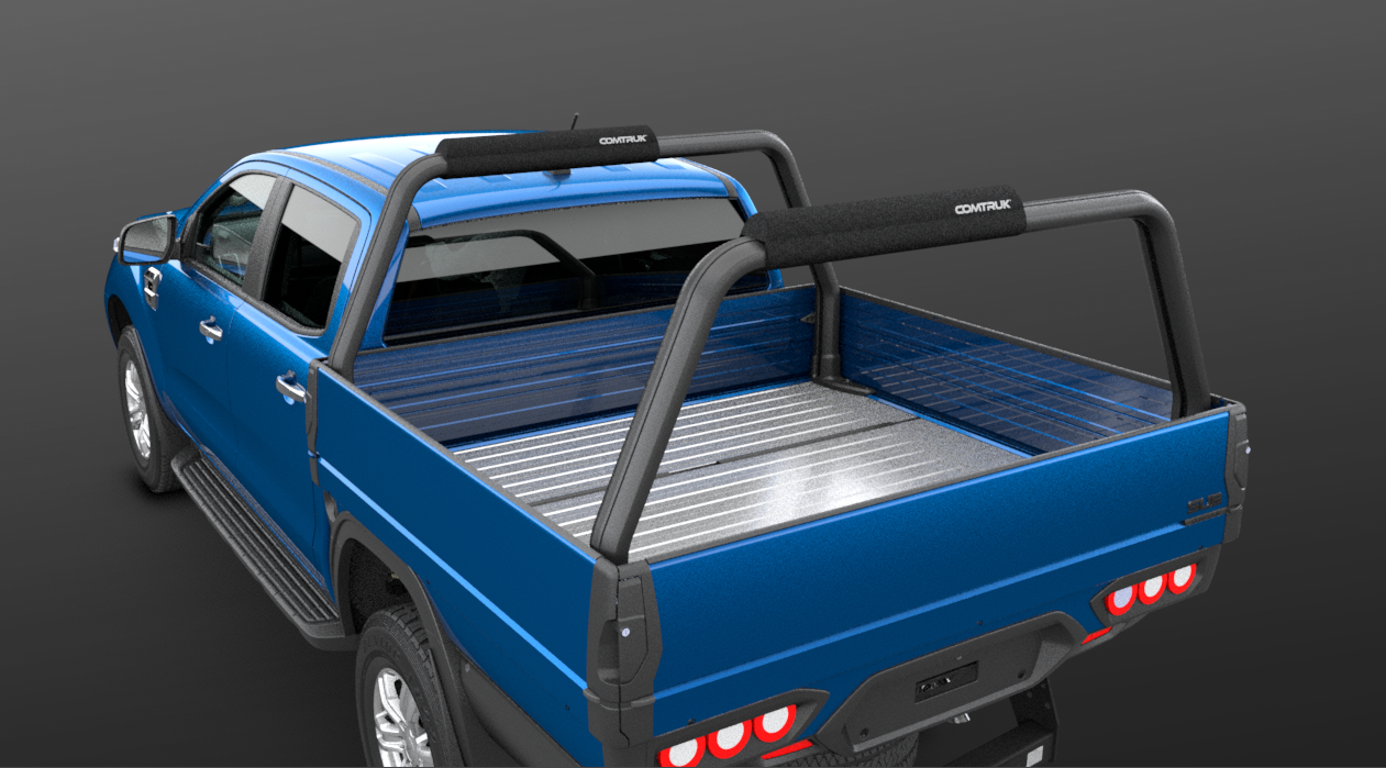 Ford Ranger rack bars with surfboard pads
